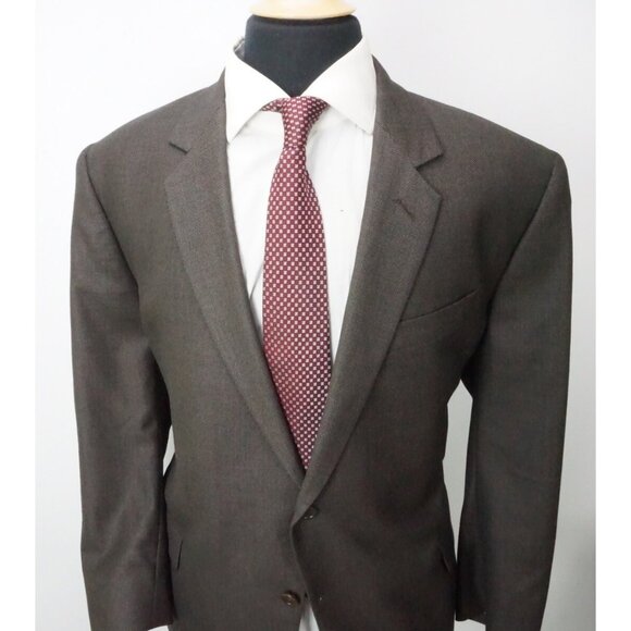 Coppley Galen VBC Wool Brown Nailhead 2 Pc Suit Jacket Pants Sz 49R - Picture 3 of 11